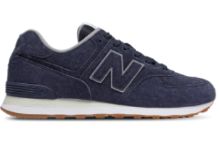 New Balance 574 classic suede and mesh sneaker in navy