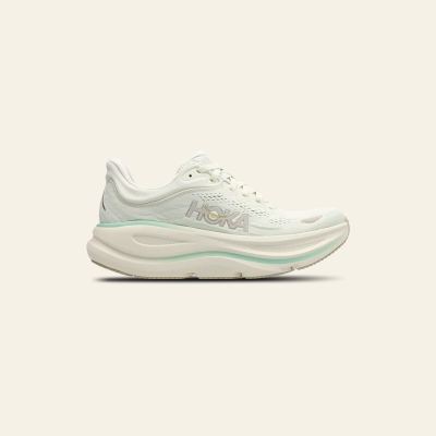 Hoka Bondi 9 white salt sneakers